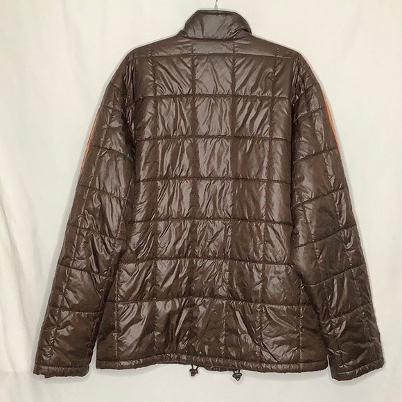 Adidas Original Sport Y2K Brown Quilted Puffer Jacket Men’s Size XL - Picture 2 of 16